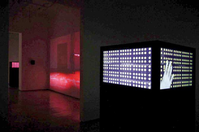 Red Blister (2014), a video-box in Remedies by audio-visual artist Surabhi Saraf