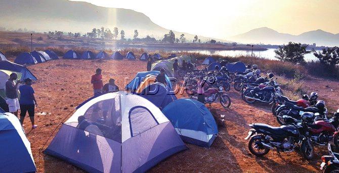 The Hadshi camping site.  pic courtesy/makarand narkar