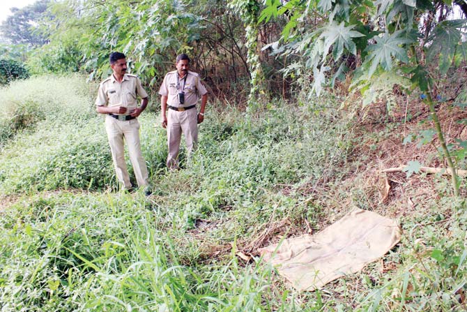 The spot where the victim was found in an unconscious state. Pic/Rajesh Gupta