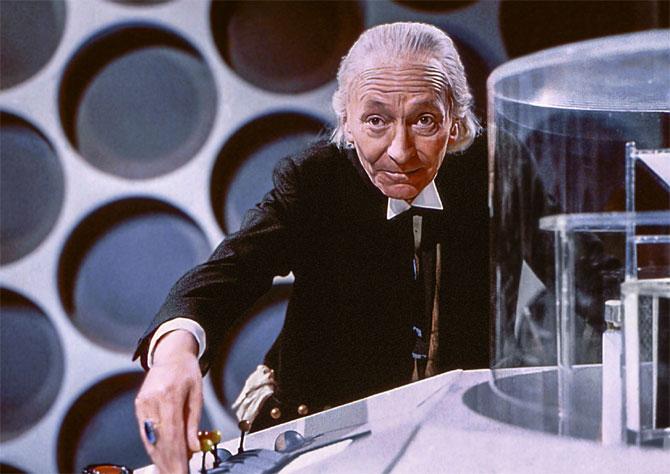 William Hartnell as the First Doctor and (below) Peter Capaldi as his latest incarnation. Pics/YouTube