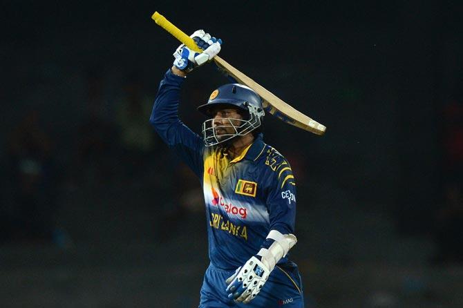 Dilshan after scoring his fifty