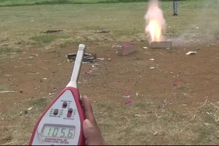 Diwali Firecrackers clear noise level test