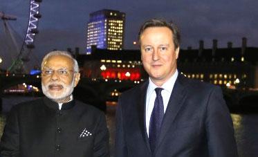 PM Narendra Modi and his British counterpart David Cameron