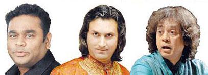 AR Rahman, Rahul Sharma and Zakir Hussain