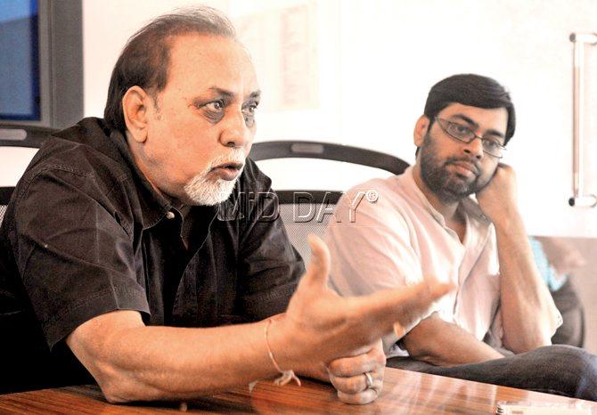 Titli director with his father Lalit Behl at Yash Raj studio