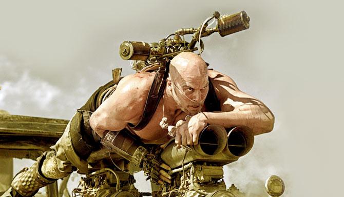 Nathan Jones in a still from Mad Max: Fury Road 2015