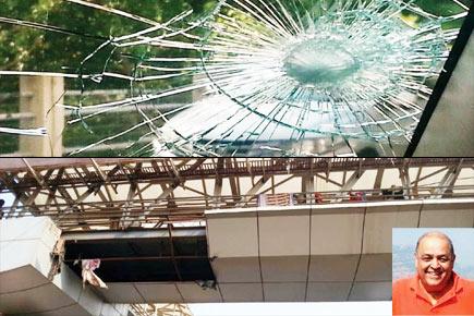 Mumbai: Portion of Bandra skywalk crashes onto dentist's moving car