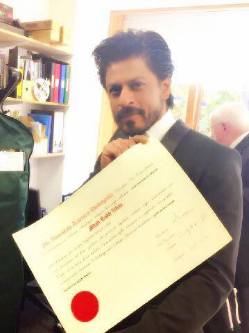 SRK receives honorary doctorate from Edinburgh University