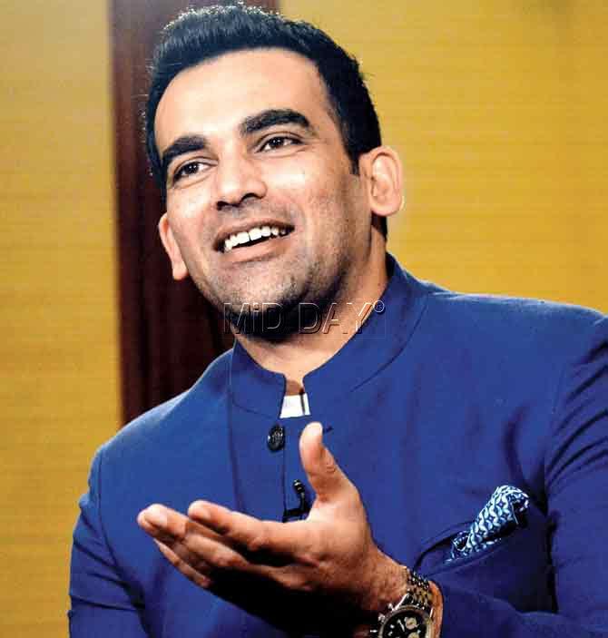Zaheer Khan addresses the media at a city hotel yesterday. Pic/Sayyed Sameer Abedi 