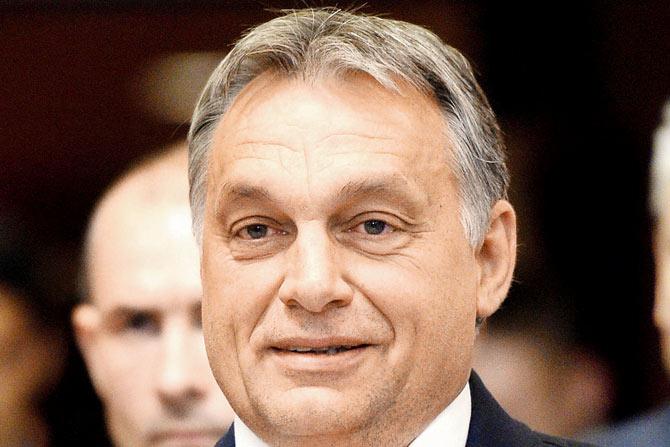 Hungary PM Viktor Orban also said that everyone is not entitled to a life in Germany or Hungary. Pic/AFP 