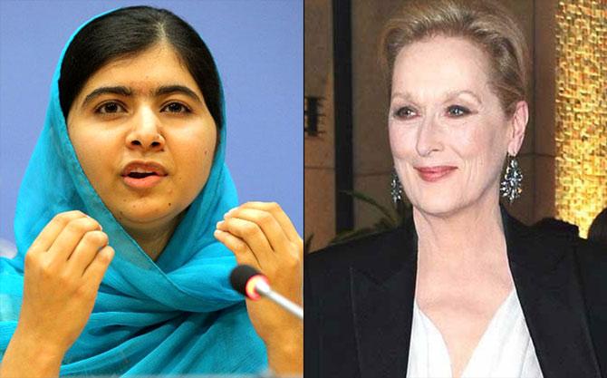 Malala Yousafzai and Meryl Streep