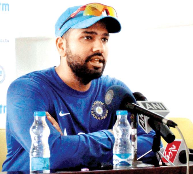  Rohit Sharma interacts with media in Dharamsala yesterday