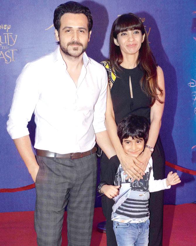 Emraan Hashmi with wife, Parveen Shahani and son, Ayaan