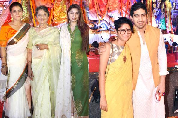 Photos: Kajol and family members celebrate Durga Puja