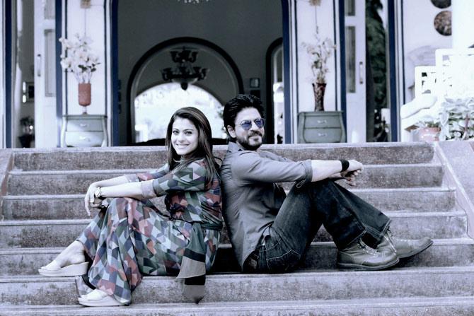 Shah Rukh Khan and Kajol in a still from their upcoming film, Dilwale