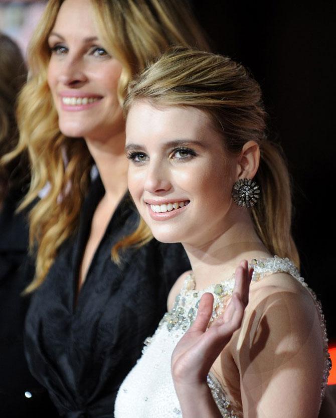 Julia Roberts with her niece Emma Roberts at the 