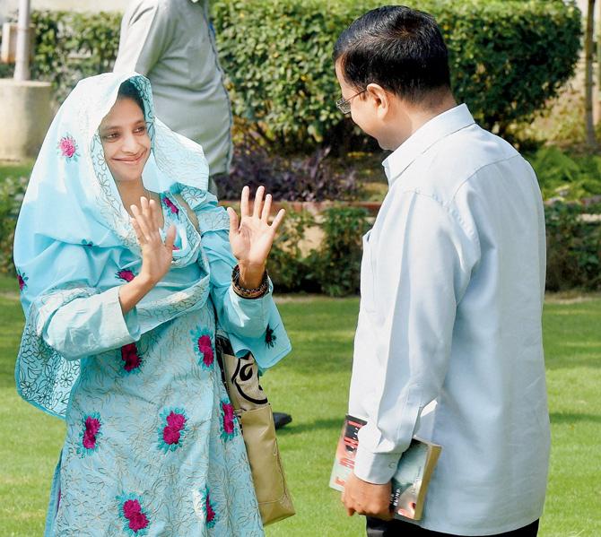 Geeta and Delhi Chief Minister Arvind Kejriwal