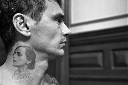Did James Franco tattoo Emma Watson's face on his neck?