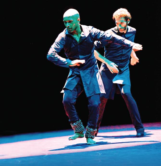 Akram Khan (left) and Israel Galvan combine a Western and Indian dance form in the duel