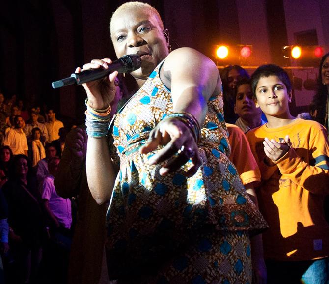 Grammy Award-winning singer Angelique Kidjo during a performance at NCPA in 2011. Pic Courtesy/Harkiran Singh Bhasin