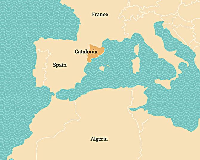 A map of Catalonia