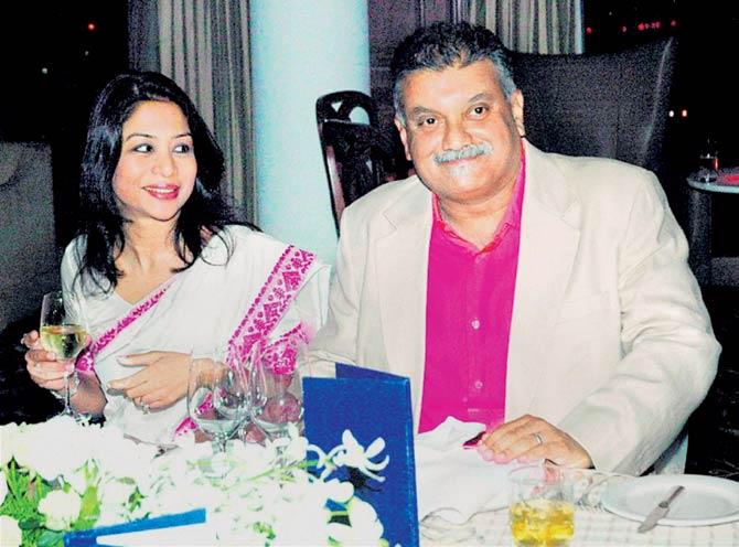 A photograph of Indrani with husband Peter Mukerjea