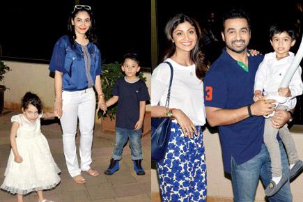 B-Town stars and their kids attend Sanjay Dutt's twins' birthday bash
