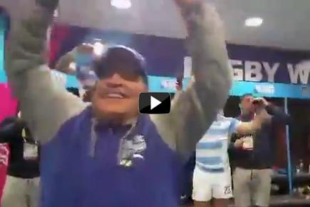 Watch video: Diego Maradona dances with Argentine rugby team