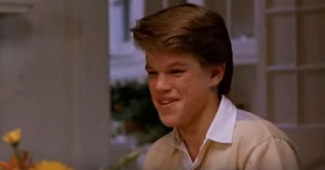 Matt Damon in his film debut 