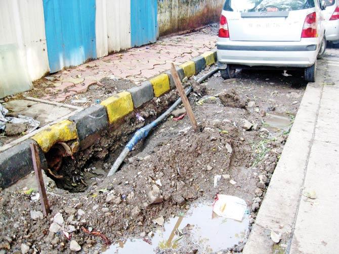 Often, during road excavation work, power cables get damaged, leading to power cuts. File pic