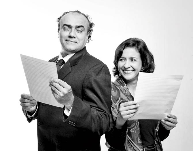 Rajit Kapur and Shernaz Patel in the play Love Letters