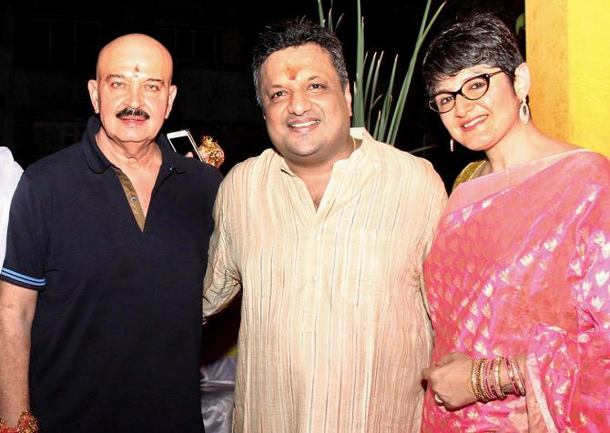 (L-R) Rakesh Roshan, Sanjay and Anuradha Gupta 