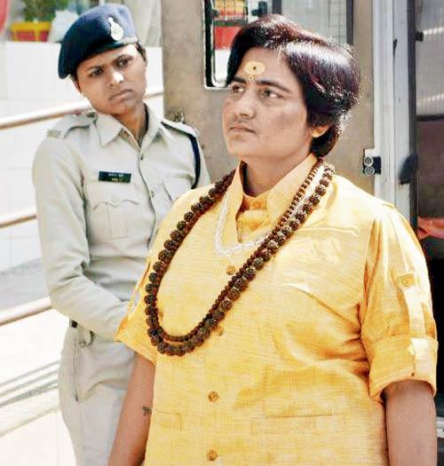 Sadhvi Pragya Singh Thakur is facing trial for the September 2008 blasts in the Muslim-dominated town of Malegaon. Her bail plea is currently being examined afresh by a special trial court. File pic