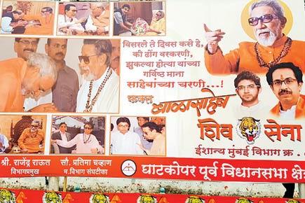 Mumbai: Sainiks put up poster, Sena pulls it down