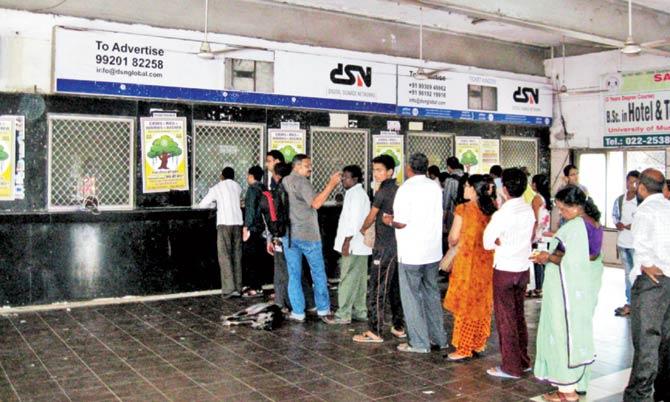 Until now, the 75 lakh suburban rail commuters have been paying a surcharge of 24 per cent on their first and second class tickets and season passes. File pic for representation