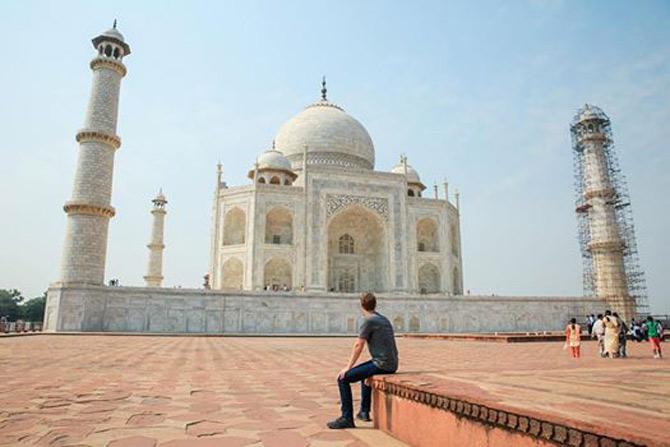 Mark Zuckerberg at the Taj Mahal