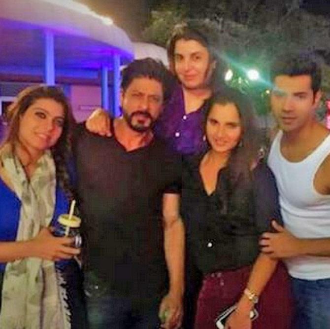 Kajol, Shah Rukh Khan, Farah Khan, Sania Mirza, Varun Dhawan