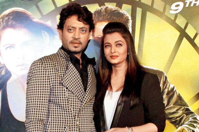 Irrfan (left) and Aishwarya Rai Bachchan