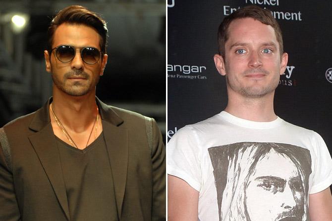 Arjun Rampal and Elijah Wood. Pics/Shadab Khan and Sayed Sameer Abedi