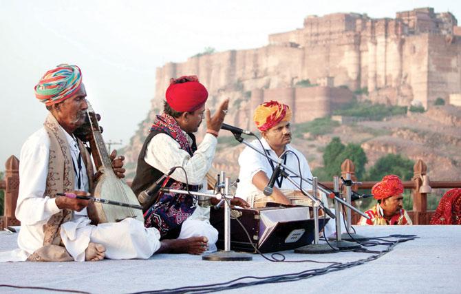 DESERT SOUNDS: A traditional group performs an at earlier edition of the Jodhpur RIFF