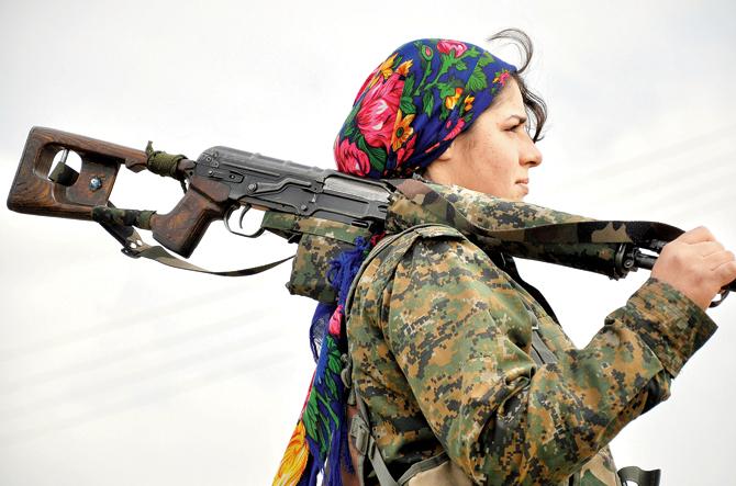 A Kurdistan Democratic Party member said that the militant was killed by a Yazidi-Kurdish woman fighter on Saturday near the city of Mosul in Iraq. Representation pic/AFP