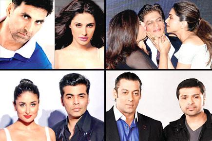 Akshay Kumar, Nargis Fakhri, Farah Khan, Shah Rukh Khan, Deepika Padukone, Kareena Kapoor Khan, Karan Johar, Salman Khan, Himmesh Reshammiya