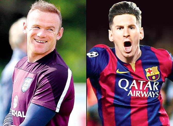 Wayne Rooney and Lionel Messi