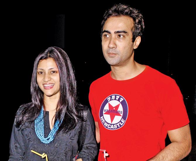 Konkana Sensharma (left) and Ranvir Shorey were married for five years and have a four-year-old son. They announced their separation on social media on Monday