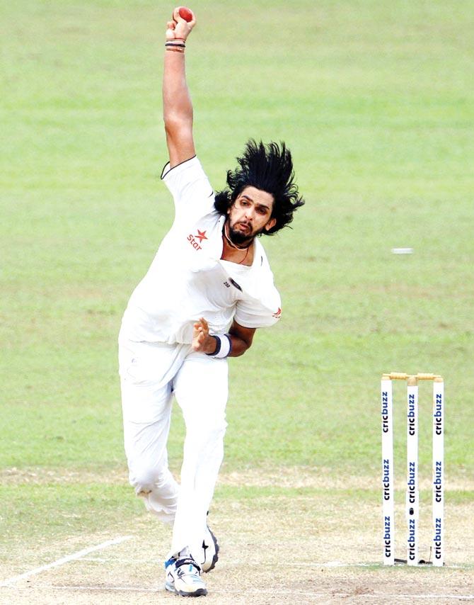 Ishant Sharma during the second Test  against Sri Lanka in Colombo last month. Pic/Solaris Images