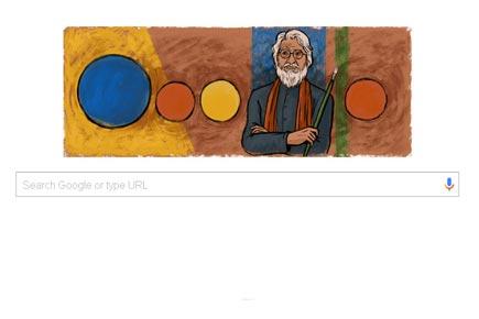 Google's doodle for artist MF Husain on birth centenary