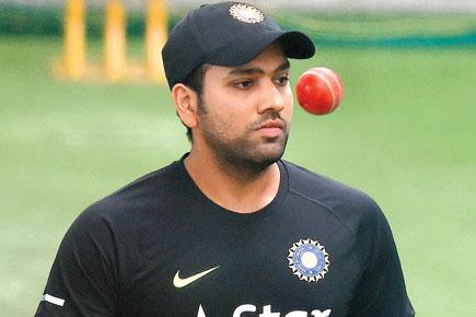 Rohit Sharma practising seam bowling ahead of South Africa series