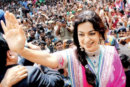 Spotted: Juhi Chawla at a jewellery store's inauguration in Patna
