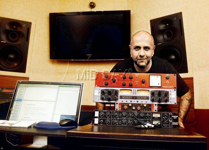 Vishal Dadlani at his Bandra studio.