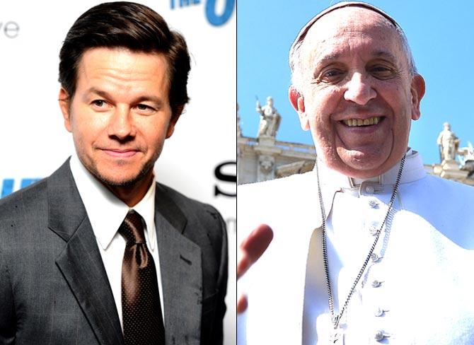 Mark Wahlberg and Pope Francis